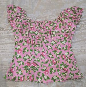 Pinup couture peasant top BNWT S